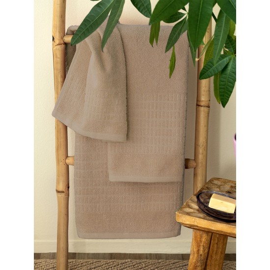 Πετσέτα Μπάνιου Towels Roll Beige Cotton Palamaiki (80x160) 1Τεμ