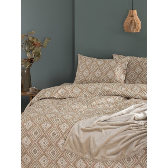 Παπλωματοθήκη Φανελένια Υπέρδιπλη Σετ Flannel Beauty FB0238 Cotton Palamaiki (240x250) 3Τεμ