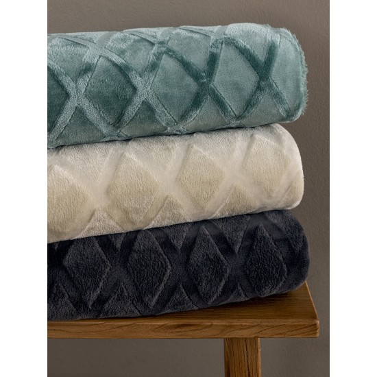 Κουβερτοπάπλωμα Με Sherpa Μονό Nadine-05 Coal Palamaiki (160x240) 1Τεμ