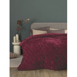 Κουβερτοπάπλωμα Με Sherpa Μονό Nadine-05 Bordeaux Palamaiki (160x240) 1Τεμ