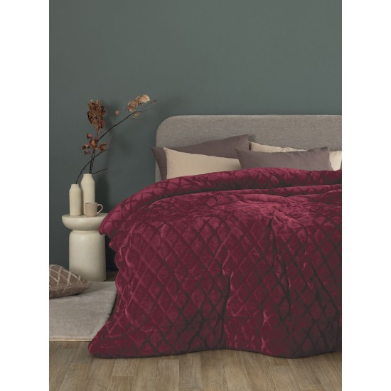 Κουβερτοπάπλωμα King Size Nadine-05 Bordeaux Palamaiki (240x260) 1Τεμ