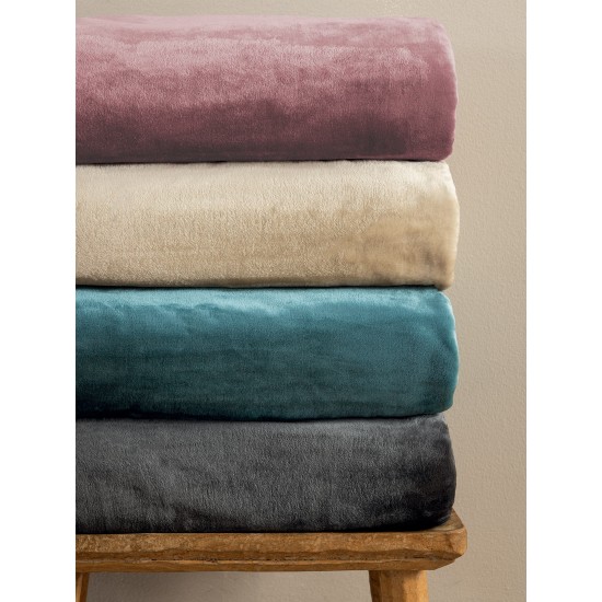 Κουβέρτα Fleece Μονή Flannel Coal Palamaiki (160x220) 1Τεμ