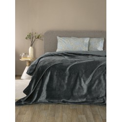 Κουβέρτα Fleece Μονή Flannel Coal Palamaiki (160x220) 1Τεμ