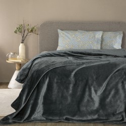 Κουβέρτα Fleece Μονή Flannel Coal Palamaiki (160x220) 1Τεμ