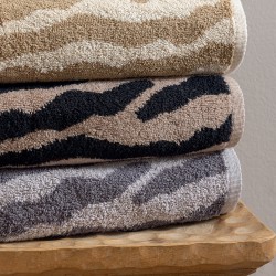 Πετσέτα Προσώπου Towels Zeb Grey Jacquard Cotton Palamaiki (50x90) 1Τεμ