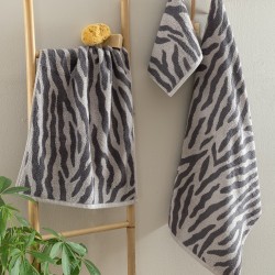 Πετσέτα Προσώπου Towels Zeb Grey Jacquard Cotton Palamaiki (50x90) 1Τεμ