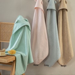 Κάπες Βρεφικές Σετ Baby Bath Robin Beige Cotton Palamaiki (75x75) 2Τεμ