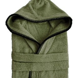 Μπουρνούζι Με Κουκούλα Bathroom Bridge Olive Cotton Palamaiki 1Τεμ