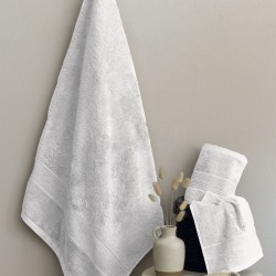 Πετσέτες Σετ Towels Vins White Bamboo Cotton Palamaiki 3Τεμ