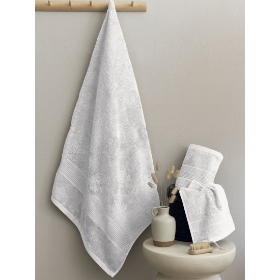 Πετσέτα Προσώπου Towels Vins White Bamboo Cotton Palamaiki (50x100) 1Τεμ