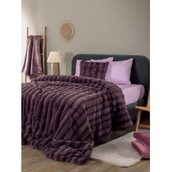 Κουβερτοπάπλωμα Υπέρδιπλο Juno Purple Rabbit Fur Flannel Palamaiki (220x240) 1Τεμ