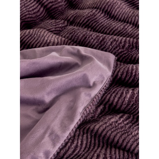 Κουβερτοπάπλωμα Υπέρδιπλο Juno Purple Rabbit Fur Flannel Palamaiki (220x240) 1Τεμ