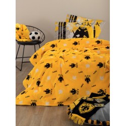 Κουβέρτα Fleece Μονή Aek BL Official Team Licenced Flannel Sherpa Palamaiki (160x220) 1Τεμ