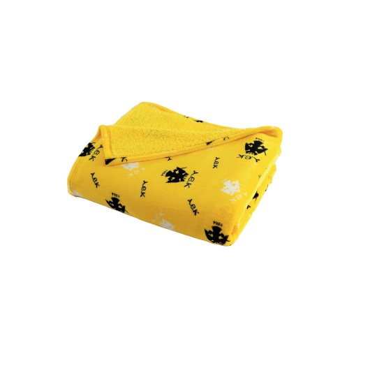 Κουβέρτα Fleece Μονή Aek BL Official Team Licenced Flannel Sherpa Palamaiki (160x220) 1Τεμ