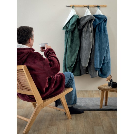 Κουβέρτα Fleece Με Κουκούλα & Μανίκια Throws Collection Huhu-2 Denim Με Sherpa Palamaiki (90x100) 1Τεμ Κουβέρτα Fleece Με Κουκούλα & Μανίκια Throws Collection Huhu-2 Denim Με Sherpa Palamaiki (90x100) 1Τεμ