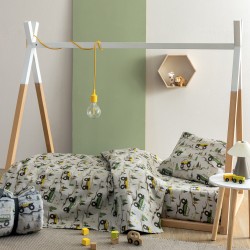 Σεντόνια Παιδικά Μονά Σετ My Kingdom MK775 Cotton Palamaiki (110x200+30 )Με Λάστιχο 3Τεμ