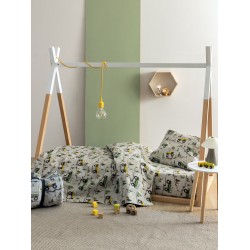 Σεντόνια Βρεφικά Κούνιας Σετ My Kingdom MK775 Cotton Palamaiki (70x140+15 )Με Λάστιχο 3Τεμ