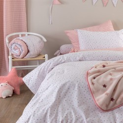 Κατωσέντονο Παιδικό Μονό Bon Bon BB101 Rose Cotton Palamaiki (110x200+35) Με Λάστιχο 1Τεμ
