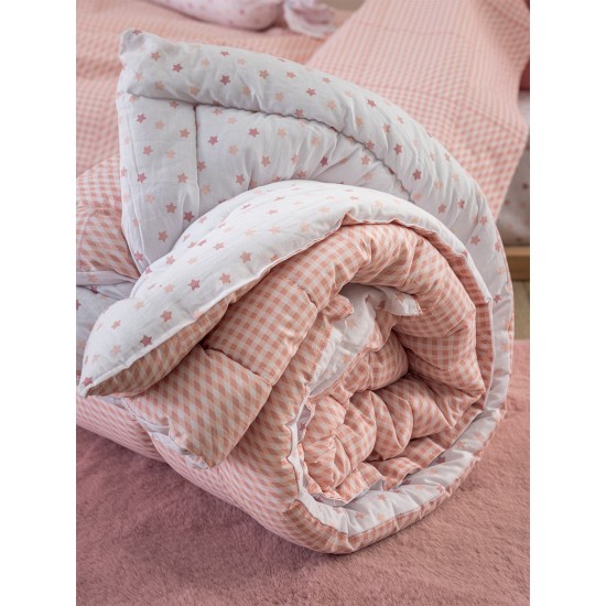Πάπλωμα Βρεφικό Κούνιας Bon Bon BB100-BB101 Rose Cotton Palamaiki (110x150) 1Τεμ