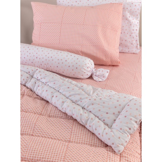 Πάπλωμα Βρεφικό Κούνιας Bon Bon BB100-BB101 Rose Cotton Palamaiki (110x150) 1Τεμ