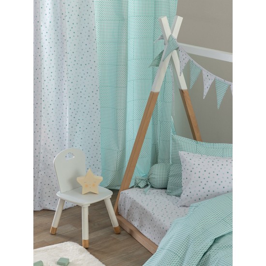 Κουρτίνα Παιδική Bon Bon BB100 Aqua Cotton Palamaiki (170x270) 1Τεμ