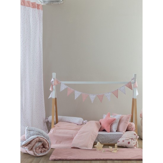 Κουρτίνα Παιδική Bon Bon BB101 Rose Cotton Palamaiki (170x270) 1Τεμ
