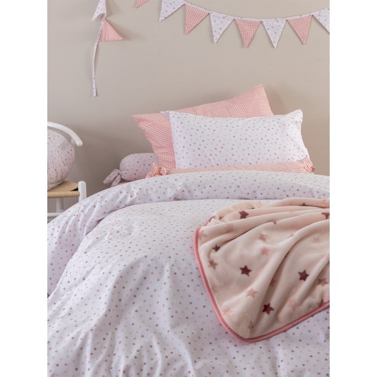 Μαξιλαροθήκες Παιδικές Σετ Bon Bon BB101 Rose Cotton Palamaiki (52x72) 2Τεμ