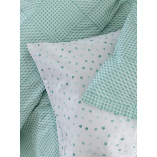 Μαξιλαροθήκες Παιδικές Σετ Bon Bon BB101 Aqua Cotton Palamaiki (52x72) 2Τεμ