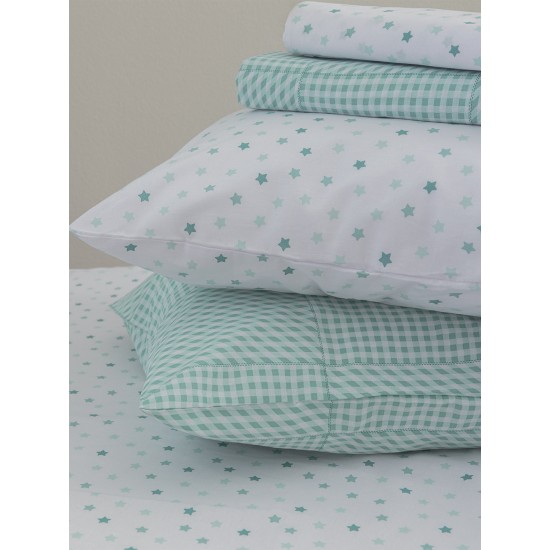 Μαξιλαροθήκες Παιδικές Σετ Bon Bon BB101 Aqua Cotton Palamaiki (52x72) 2Τεμ