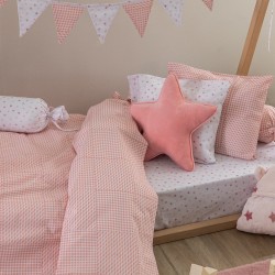 Κατωσέντονο Παιδικό Μονό Bon Bon BB100 Rose Cotton Palamaiki (110x200+35) Με Λάστιχο 1Τεμ