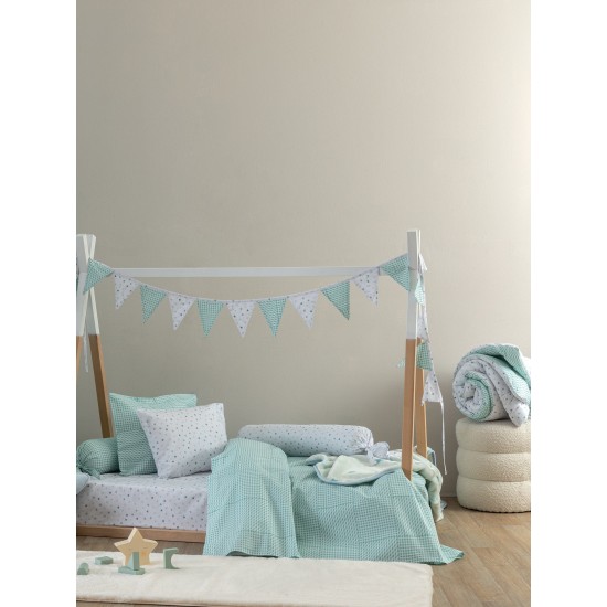 Σεντόνι Βρεφικό Κούνιας Bon Bon BB101 Aqua Cotton Palamaiki (130x170) 1Τεμ