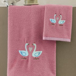 Πετσέτες Παιδικές Σετ Kids Bath Swan Cotton Palamaiki 2Τεμ