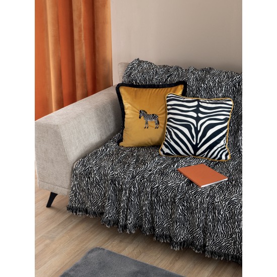 Ριχτάρι Τετραθέσιου Throws Grevi Black Chenille Palamaiki (180x320) 1Τεμ