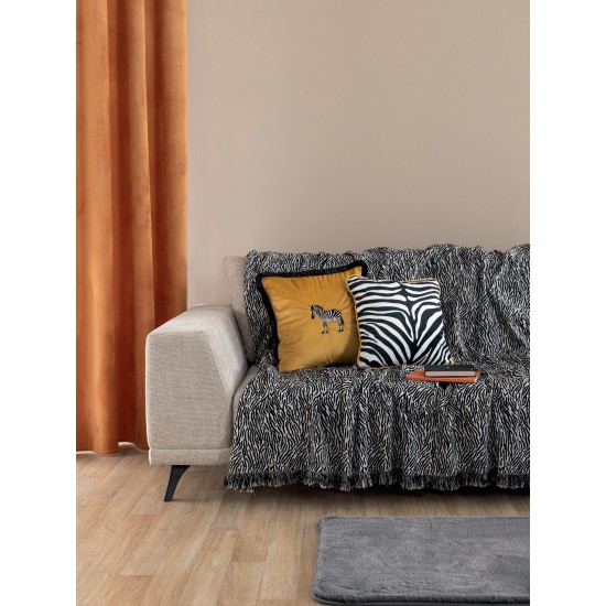 Ριχτάρι Τετραθέσιου Throws Grevi Black Chenille Palamaiki (180x320) 1Τεμ