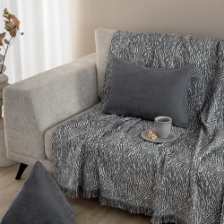 Ριχτάρι Τριθέσιου Throws Grevi Grey Chenille Palamaiki (180x300) 1Τεμ