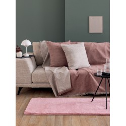 Ριχτάρι Πολυθρόνας Throws Parva Pink Chenille Palamaiki (170x170) 1Τεμ
