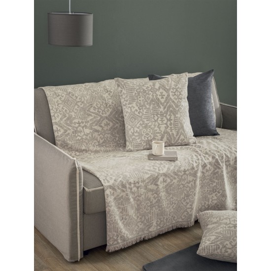 Ριχτάρι Τετραθέσιου Throws Rade Beige Chenille Palamaiki (170x320) 1Τεμ