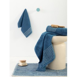 Πετσέτες Σετ Bath Towels Ser Blue Cotton Palamaiki 3Τεμ