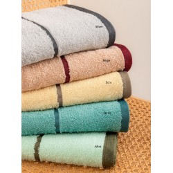 Πετσέτες Σετ Bath Towels Fivi Beige Cotton Palamaiki 3Τεμ