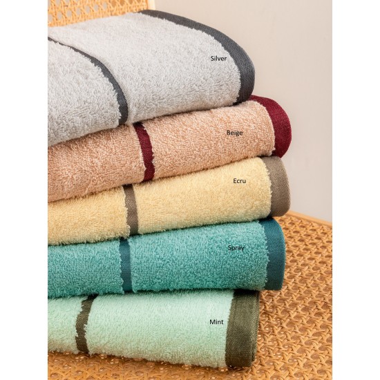 Πετσέτες Σετ Bath Towels Fivi Silver Cotton Palamaiki 3Τεμ