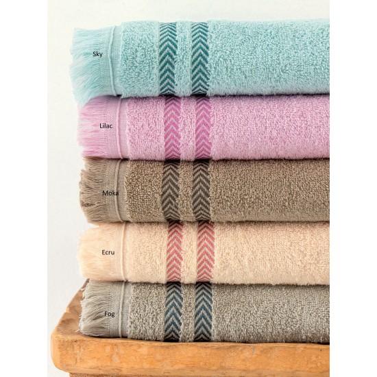 Πετσέτες Σετ Bath Towels Janis Moka Cotton Palamaiki 3Τεμ