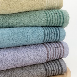 Πετσέτες Σετ Bath Towels Gary Blue Cotton Palamaiki 3Τεμ