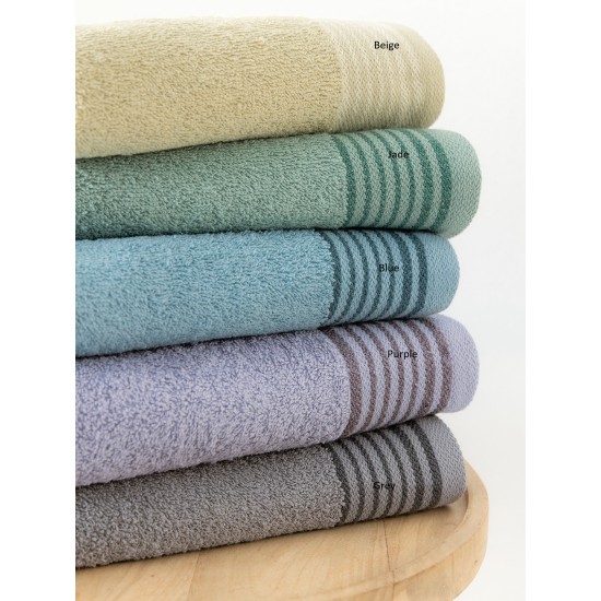 Πετσέτες Σετ Bath Towels Gary Purple Cotton Palamaiki 3Τεμ