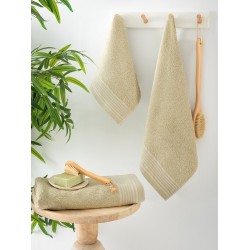 Πετσέτες Σετ Bath Towels Gary Beige Cotton Palamaiki 3Τεμ