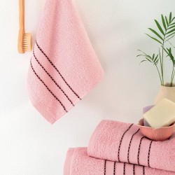 Πετσέτες Σετ Bath Towels Judy Pink Cotton Palamaiki 3Τεμ