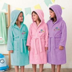 Μπουρνούζι Παιδικό Με Κουκούλα Kids Bath Cute Lilac Cotton Palamaiki 1Τεμ