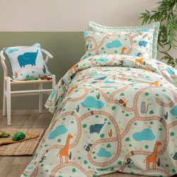 Σεντόνια Παιδικά Μονά Σετ My Kingdom MK777 Cotton Palamaiki (110x200+30 )Με Λάστιχο 3Τεμ