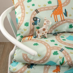 Σεντόνια Παιδικά Μονά Σετ My Kingdom MK777 Cotton Palamaiki (110x200+30 )Με Λάστιχο 3Τεμ