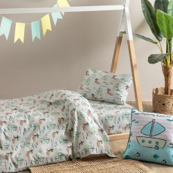 Σεντόνια Βρεφικά Κούνιας Σετ My Kingdom MK779 Cotton Palamaiki (70x140+15 )Με Λάστιχο 3Τεμ