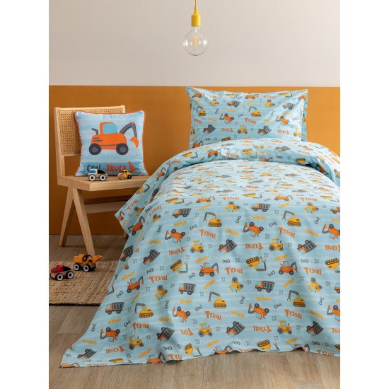 Σεντόνια Παιδικά Μονά Σετ My Kingdom MK781 Cotton Palamaiki (110x200+30 )Με Λάστιχο 3Τεμ